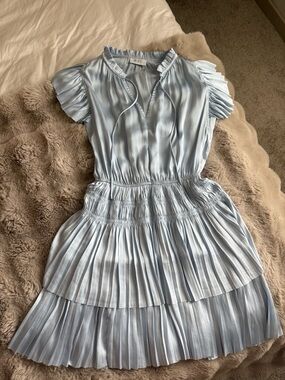 Light Blue Satin Dress